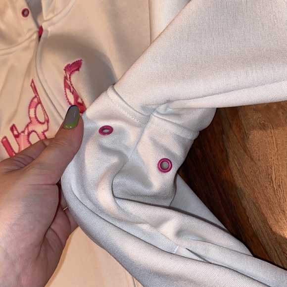 LIKE NEW~UNDER ARMOUR EMBROIDERED FLEECE ZIP UP HOODIE~YOUTH XL - Picture 3 of 6